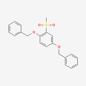 molecular formula C21H20O4S B2709980 2-Methylsulfonyl-1,4-bis(phenylmethoxy)benzene CAS No. 187460-22-6