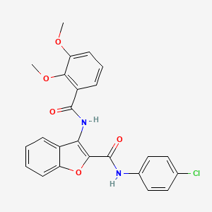 molecular formula C24H19ClN2O5 B2710002 N-(4-氯苯基)-3-(2,3-二甲氧基苯甲酰胺基)苯并呋喃-2-羧酰胺 CAS No. 887893-06-3