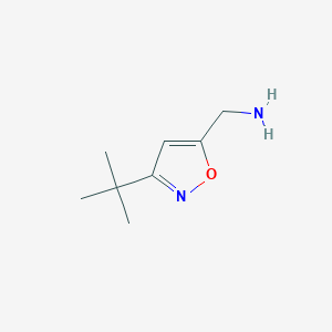 molecular formula C8H14N2O B2710004 (3-Tert-butylisoxazol-5-YL)methanamine CAS No. 1196154-38-7