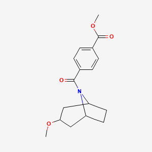 molecular formula C17H21NO4 B2710024 methyl 4-((1R,5S)-3-methoxy-8-azabicyclo[3.2.1]octane-8-carbonyl)benzoate CAS No. 2125367-17-9
