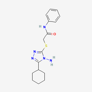 2-[(4-amino-5-cyclohexyl-4H-1,2,4-triazol-3-yl)sulfanyl]-N-phenylacetamide