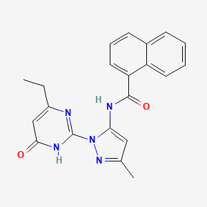 N-(1-(4-ethyl-6-oxo-1,6-dihydropyrimidin-2-yl)-3-methyl-1H-pyrazol-5-yl)-1-naphthamide