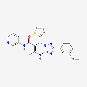 2-(3-methoxyphenyl)-5-methyl-N-(pyridin-3-yl)-7-(thiophen-2-yl)-4,7-dihydro-[1,2,4]triazolo[1,5-a]pyrimidine-6-carboxamide