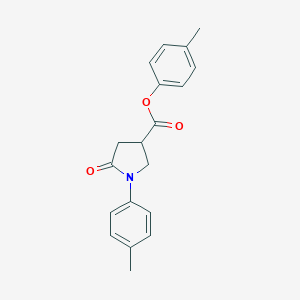 molecular formula C19H19NO3 B271004 4-Methylphenyl 1-(4-methylphenyl)-5-oxopyrrolidine-3-carboxylate 