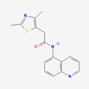 molecular formula C16H15N3OS B2710045 2-(2,4-二甲基噻唑-5-基)-N-(喹啉-5-基)乙酰胺 CAS No. 1207040-01-4