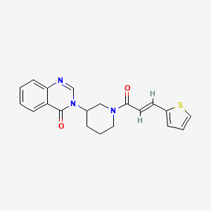 (E)-3-(1-(3-(thiophen-2-yl)acryloyl)piperidin-3-yl)quinazolin-4(3H)-one