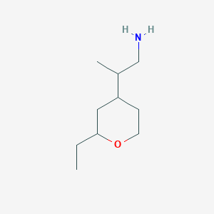 molecular formula C10H21NO B2710061 2-(2-Ethyloxan-4-yl)propan-1-amine CAS No. 2248370-37-6