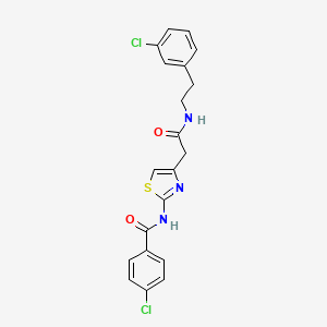 4-chloro-N-(4-(2-((3-chlorophenethyl)amino)-2-oxoethyl)thiazol-2-yl)benzamide