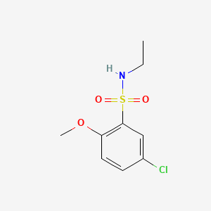 molecular formula C9H12ClNO3S B2710064 5-chloro-N-ethyl-2-methoxybenzenesulfonamide CAS No. 714204-42-9
