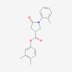 molecular formula C20H21NO3 B271007 3,4-Dimethylphenyl 1-(2-methylphenyl)-5-oxo-3-pyrrolidinecarboxylate 