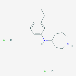 N-(3-Ethylphenyl)azepan-4-amine;dihydrochloride