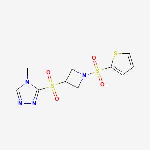 4-methyl-3-((1-(thiophen-2-ylsulfonyl)azetidin-3-yl)sulfonyl)-4H-1,2,4-triazole