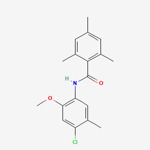 molecular formula C18H20ClNO2 B2710075 N-(4-chloro-2-methoxy-5-methylphenyl)-2,4,6-trimethylbenzamide CAS No. 449158-32-1