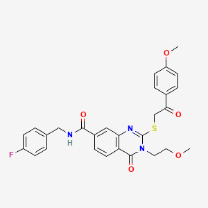 N-(4-fluorobenzyl)-3-(2-methoxyethyl)-2-{[2-(4-methoxyphenyl)-2-oxoethyl]thio}-4-oxo-3,4-dihydroquinazoline-7-carboxamide