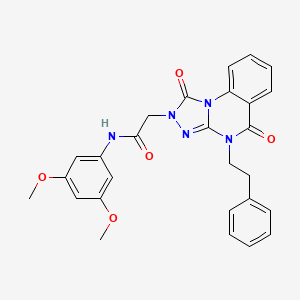 molecular formula C27H25N5O5 B2710089 N-(3,5-dimethoxyphenyl)-2-(1,5-dioxo-4-phenethyl-4,5-dihydro-[1,2,4]triazolo[4,3-a]quinazolin-2(1H)-yl)acetamide CAS No. 1243098-48-7