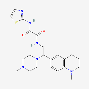 N1-(2-(1-methyl-1,2,3,4-tetrahydroquinolin-6-yl)-2-(4-methylpiperazin-1-yl)ethyl)-N2-(thiazol-2-yl)oxalamide