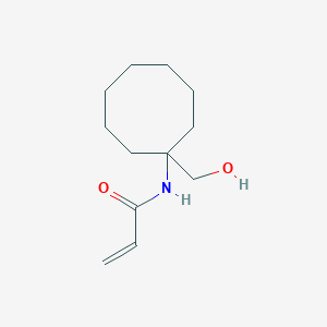 molecular formula C12H21NO2 B2710091 N-[1-(Hydroxymethyl)cyclooctyl]prop-2-enamide CAS No. 2160371-04-8