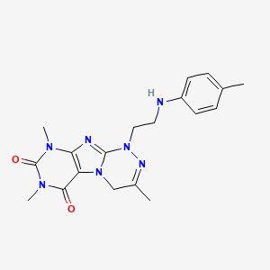 3,7,9-Trimethyl-1-[2-(4-methylanilino)ethyl]-4H-purino[8,7-c][1,2,4]triazine-6,8-dione