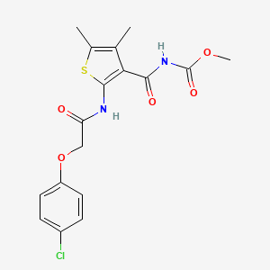 Methyl (2-(2-(4-chlorophenoxy)acetamido)-4,5-dimethylthiophene-3-carbonyl)carbamate