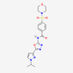 N-(5-(1-isopropyl-1H-pyrazol-3-yl)-1,3,4-oxadiazol-2-yl)-4-(morpholinosulfonyl)benzamide