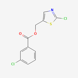 molecular formula C11H7Cl2NO2S B2710100 (2-Chloro-1,3-thiazol-5-yl)methyl 3-chlorobenzoate CAS No. 672950-01-5