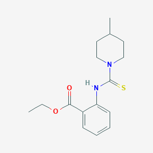 molecular formula C16H22N2O2S B2710108 2-[[(4-Methyl-1-piperidinyl)-sulfanylidenemethyl]amino]benzoic acid ethyl ester CAS No. 892274-49-6