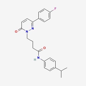 molecular formula C23H24FN3O2 B2710109 4-(3-(4-fluorophenyl)-6-oxopyridazin-1(6H)-yl)-N-(4-isopropylphenyl)butanamide CAS No. 946321-40-0