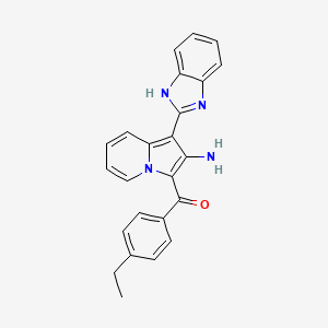 molecular formula C24H20N4O B2710112 (2-amino-1-(1H-benzo[d]imidazol-2-yl)indolizin-3-yl)(4-ethylphenyl)methanone CAS No. 919063-80-2