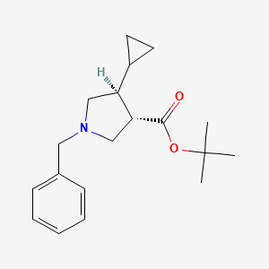 molecular formula C19H27NO2 B2710116 Tert-butyl (3S,4S)-1-benzyl-4-cyclopropylpyrrolidine-3-carboxylate CAS No. 2126144-76-9