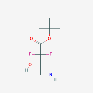 molecular formula C9H15F2NO3 B2710118 Tert-butyl 2,2-difluoro-2-(3-hydroxyazetidin-3-yl)acetate CAS No. 2287298-01-3