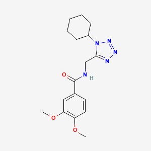 molecular formula C17H23N5O3 B2710129 N-((1-cyclohexyl-1H-tetrazol-5-yl)methyl)-3,4-dimethoxybenzamide CAS No. 920438-94-4