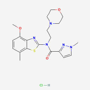N-(4-methoxy-7-methylbenzo[d]thiazol-2-yl)-1-methyl-N-(2-morpholinoethyl)-1H-pyrazole-3-carboxamide hydrochloride
