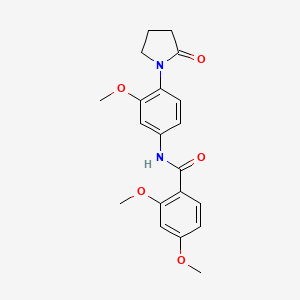 molecular formula C20H22N2O5 B2710146 2,4-二甲氧基-N-(3-甲氧基-4-(2-氧代吡咯啉-1-基)苯基)苯甲酰胺 CAS No. 941993-14-2