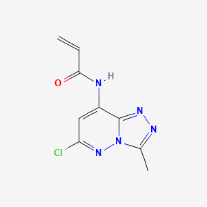 molecular formula C9H8ClN5O B2710148 N-(6-Chloro-3-methyl-[1,2,4]triazolo[4,3-b]pyridazin-8-yl)prop-2-enamide CAS No. 2305420-35-1