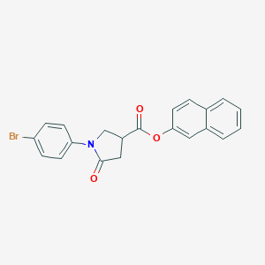 molecular formula C21H16BrNO3 B271015 2-Naphthyl 1-(4-bromophenyl)-5-oxo-3-pyrrolidinecarboxylate 