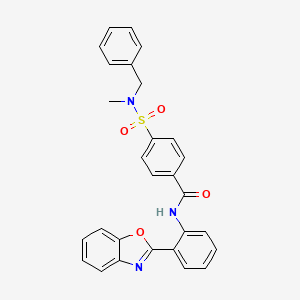 molecular formula C28H23N3O4S B2710162 N-[2-(1,3-benzoxazol-2-yl)phenyl]-4-[benzyl(methyl)sulfamoyl]benzamide CAS No. 683770-46-9
