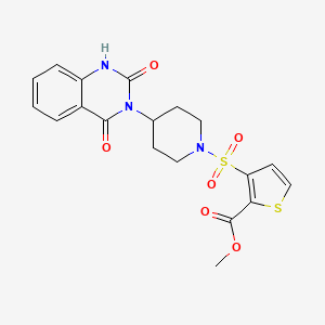 methyl 3-((4-(2,4-dioxo-1,2-dihydroquinazolin-3(4H)-yl)piperidin-1-yl)sulfonyl)thiophene-2-carboxylate