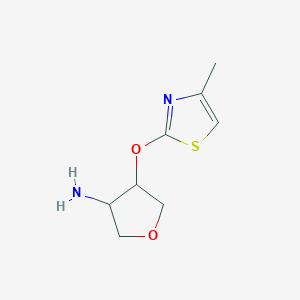 4-[(4-Methyl-1,3-thiazol-2-yl)oxy]oxolan-3-amine