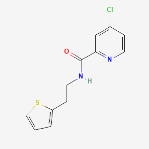 molecular formula C12H11ClN2OS B2710173 4-氯-N-[2-(噻吩-2-基)乙基]吡啶-2-甲酰胺 CAS No. 1094306-31-6