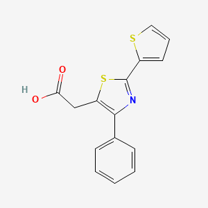 2-[4-Phenyl-2-(thiophen-2-yl)-1,3-thiazol-5-yl]acetic acid