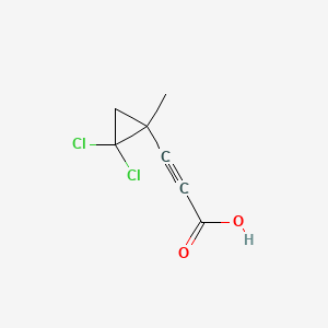 molecular formula C7H6Cl2O2 B2710194 3-(2,2-二氯-1-甲基环丙基)丙-2-炔酸 CAS No. 2566-08-7
