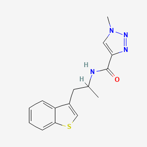 molecular formula C15H16N4OS B2710203 N-(1-(benzo[b]thiophen-3-yl)propan-2-yl)-1-methyl-1H-1,2,3-triazole-4-carboxamide CAS No. 2034298-12-7