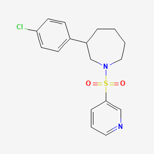 molecular formula C17H19ClN2O2S B2710205 3-(4-Chlorophenyl)-1-(pyridin-3-ylsulfonyl)azepane CAS No. 2034302-42-4