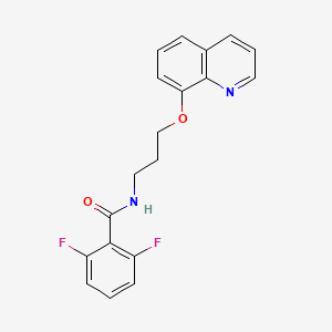 2,6-difluoro-N-(3-(quinolin-8-yloxy)propyl)benzamide