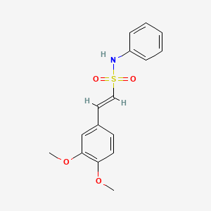 molecular formula C16H17NO4S B2710210 (E)-2-(3,4-dimethoxyphenyl)-N-phenylethenesulfonamide CAS No. 180524-35-0