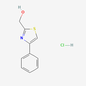 molecular formula C10H10ClNOS B2710213 (4-苯基-1,3-噻唑-2-基)甲醇盐酸盐 CAS No. 1609409-39-3