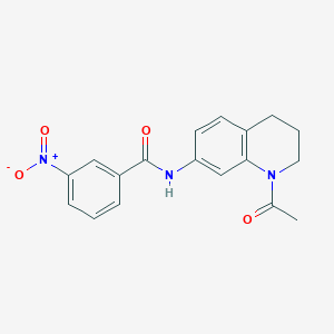 molecular formula C18H17N3O4 B2710215 N-(1-acetyl-3,4-dihydro-2H-quinolin-7-yl)-3-nitrobenzamide CAS No. 898464-90-9