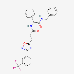 N-[2-(benzylamino)-2-oxo-1-phenylethyl]-3-{3-[3-(trifluoromethyl)phenyl]-1,2,4-oxadiazol-5-yl}propanamide