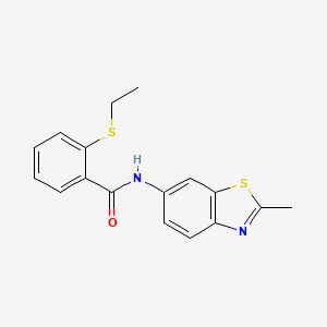 molecular formula C17H16N2OS2 B2710219 2-(ethylthio)-N-(2-methylbenzo[d]thiazol-6-yl)benzamide CAS No. 898458-70-3