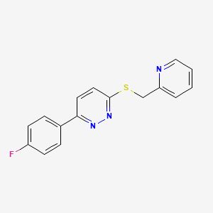 3-(4-Fluorophenyl)-6-((pyridin-2-ylmethyl)thio)pyridazine